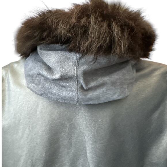 J. Percy for Marvin Richards Suede Leather Hooded Jacket L - Picture 7 of 11